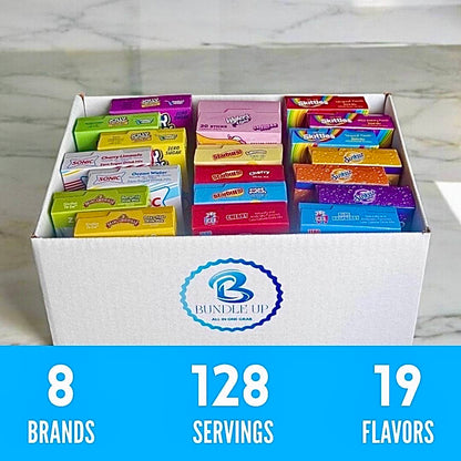 B Bundle Up All In One Grab™ Variety Pack - Singles To Go! 128 Bulk Variety Bundle Box, 19 Flavors, 8 Brands