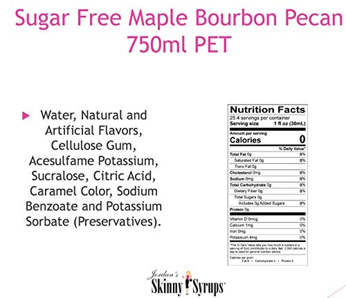 Jordans Skinny Maple Bourbon Pecan Syrups ( Bundle of 2 )