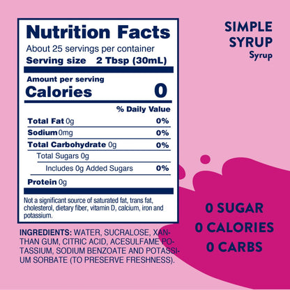 Jordan's Skinny Natural Simple Syrup ( Bundle of 2 )