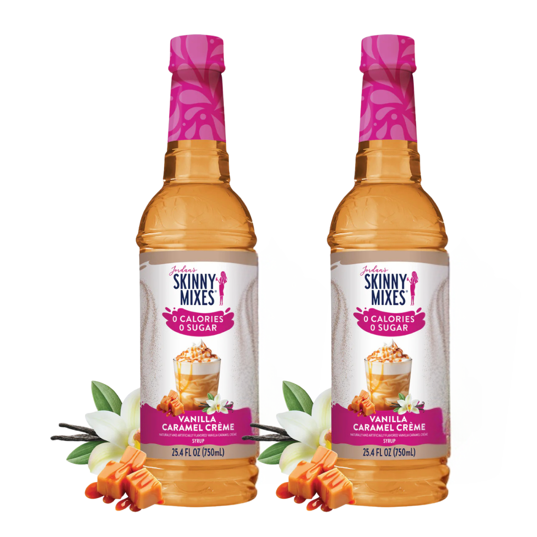 Jordan's Skinny Vanilla Caramel Crème Syrups ( Bundle of 2 )