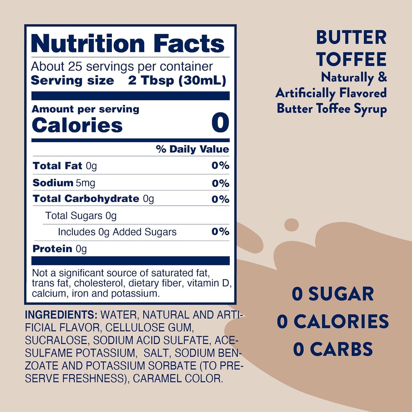 Jordans Butter Toffee & English Toffee Syrups ( Bundle of 2 )